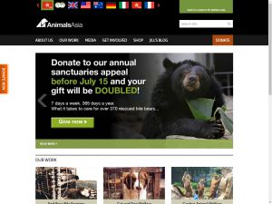 Website Screen Capture ofAnimals Asia Foundation Limited(http://www.animalsasia.org)