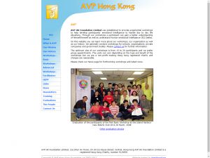 香港爱和平基金会(http://www.avphongkong.org/) 的网页截图